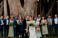 L + B // wedding party + family